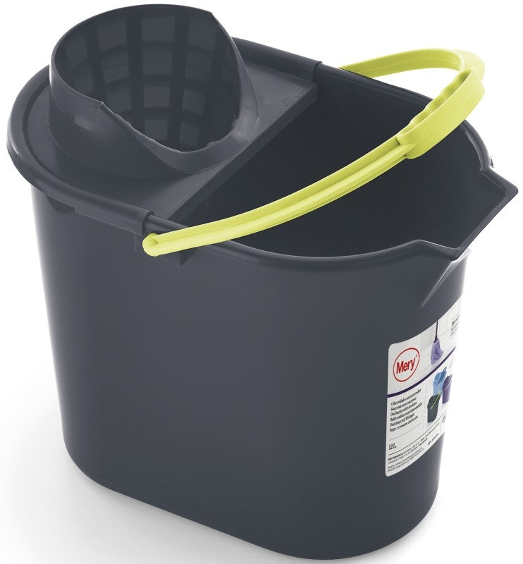 CUBO FRE+ESC MERY 12L OVALADO GRIS