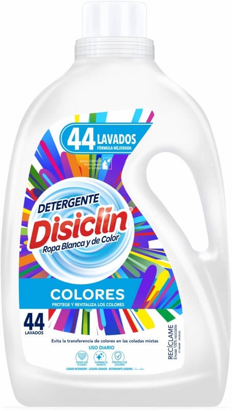 Disiclin Detergente Líquido Colores 2,64L 44D