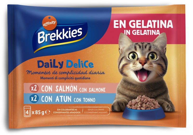 BREKKIES GATO DELICE 4X85G SALMON