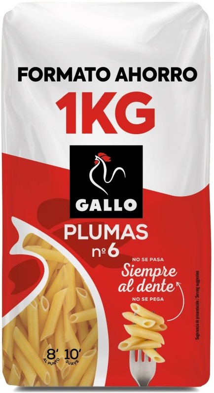 PASTA GALLO PLUMA N.6 1K