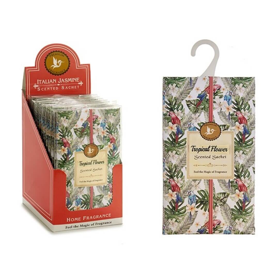 Scented Ambientador Sobre Aromático Percha Flor Tropic