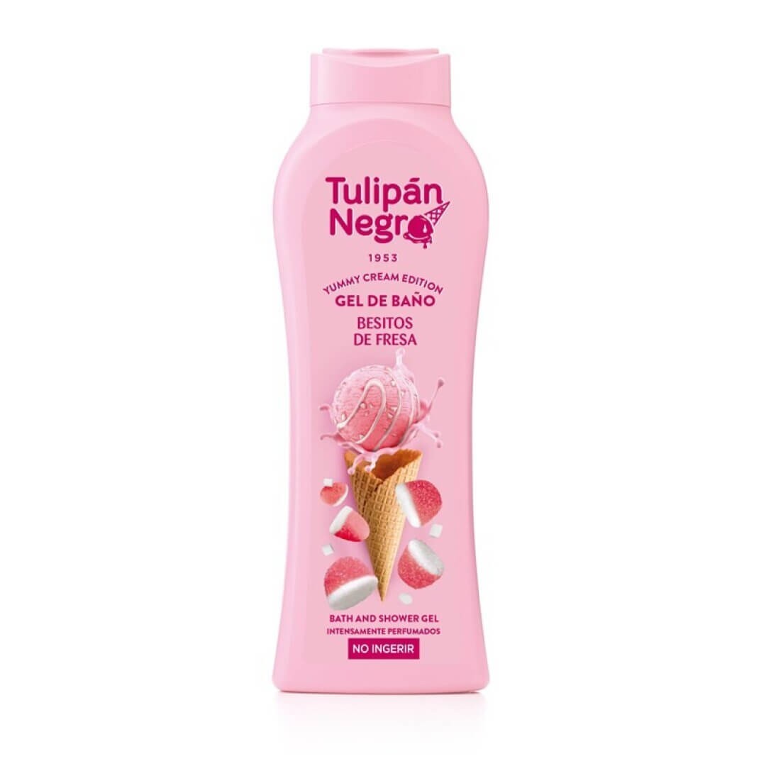 Tulipán Negro Besito Fresa Gel Baño 650 ML