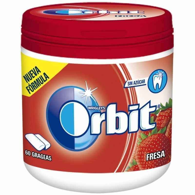 Orbit Chicle Sin Azúcar Fresa Box 60 Grageas