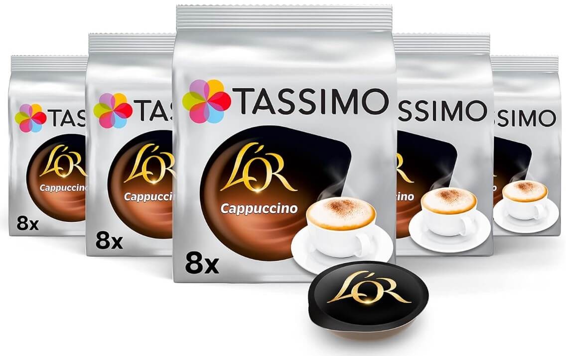 Tassimo L'OR Cappuccino Pack de 80 Cápsulas - Disfruta de un Cappuccino Cremoso y Aromático