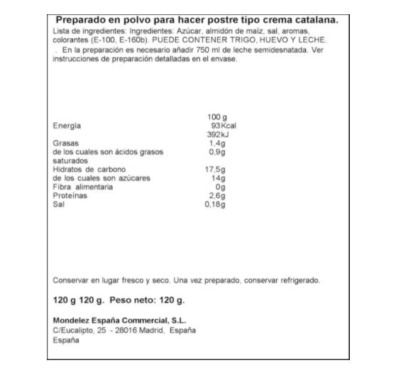 Royal Crema Catalana 120 gr