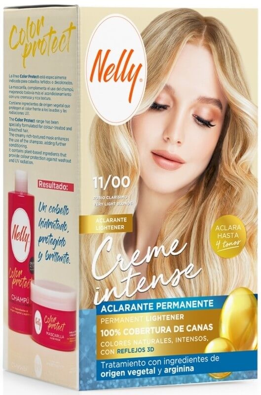 Nelly Creme Intense Tinte Aclarante Permanente 11/00 Rubio Clarísimo – Aclara hasta 4 tonos con el máximo cuidado