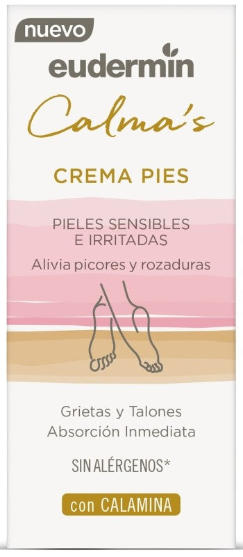 Eudermin Calma’s Crema Pies con Calamina 75 ml – Alivio inmediato para pies sensibles, con efecto calmante y reparador