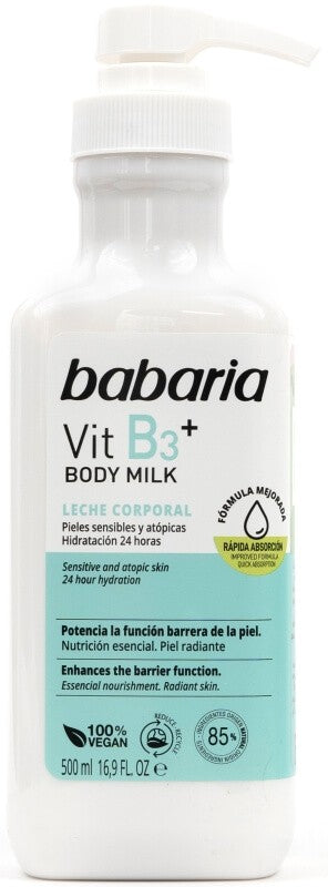 Babaria Vit B3 + Body Milk Leche Corporal 500 Ml