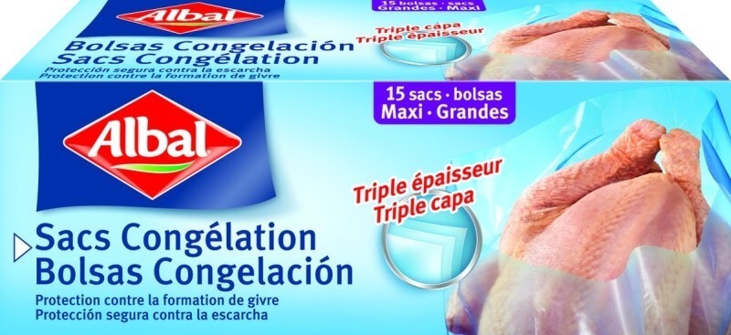 Albal Bolsas Congelación Maxi 8L 15U