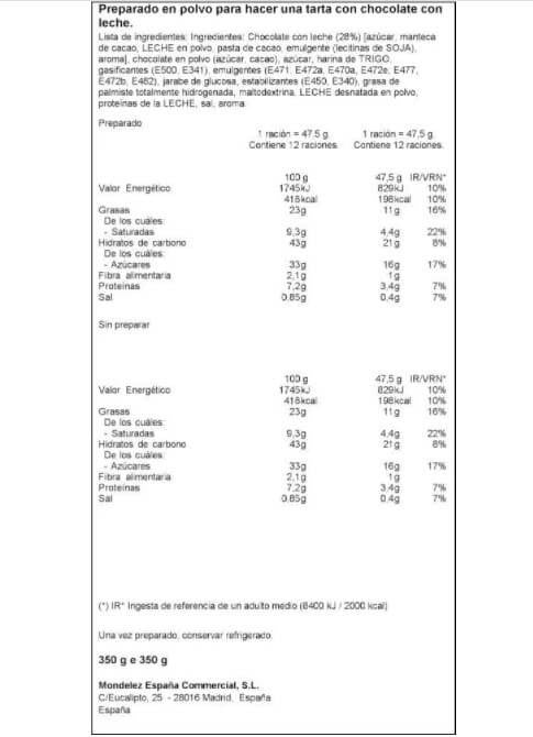 Royal Tarta de Chocolate Milka 350 gr