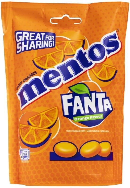 Mentos Caramelo Fanta Orange 160 Gr