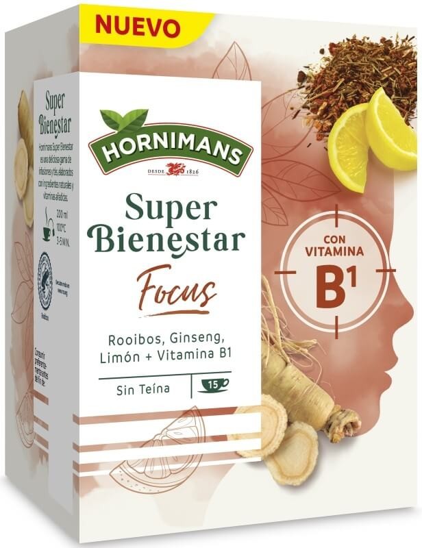 Hornimans Super Bienestar Focus Limón y Vitamina B1 15 SB