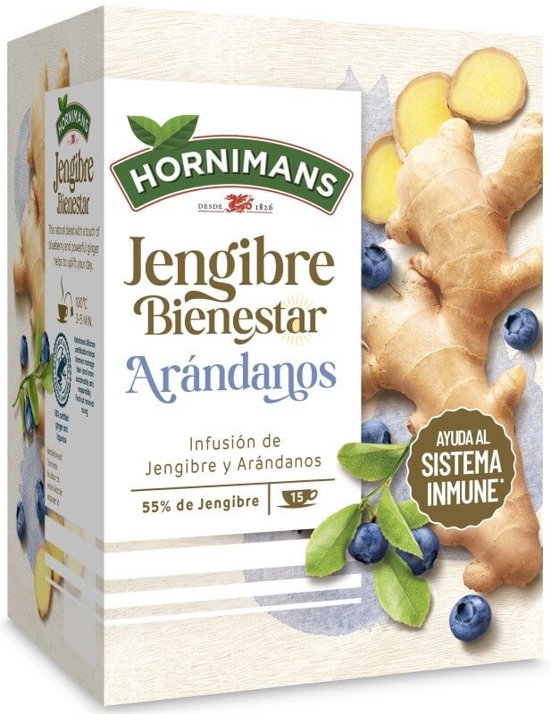 Hornimans Jengibre Bienestar Arándanos 15 Sobres