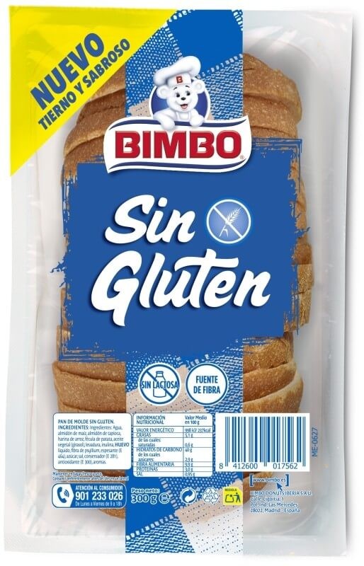 Bimbo Pan Molde Sin Gluten 300 Gr