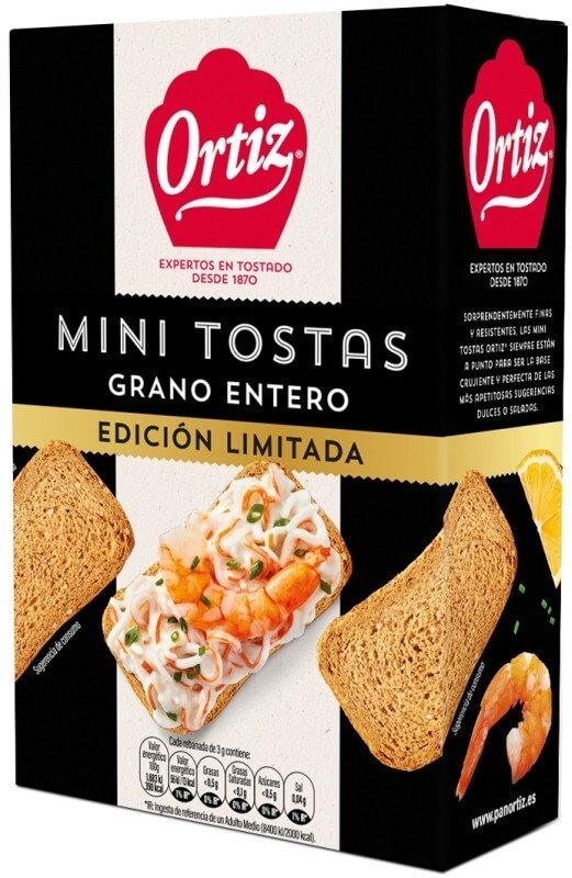 Ortiz Mini Tostas Grano Entero 100 Gr