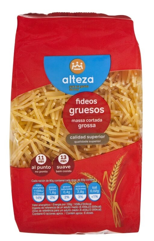 Alteza Pasta Fideo Grueso 500 Gr