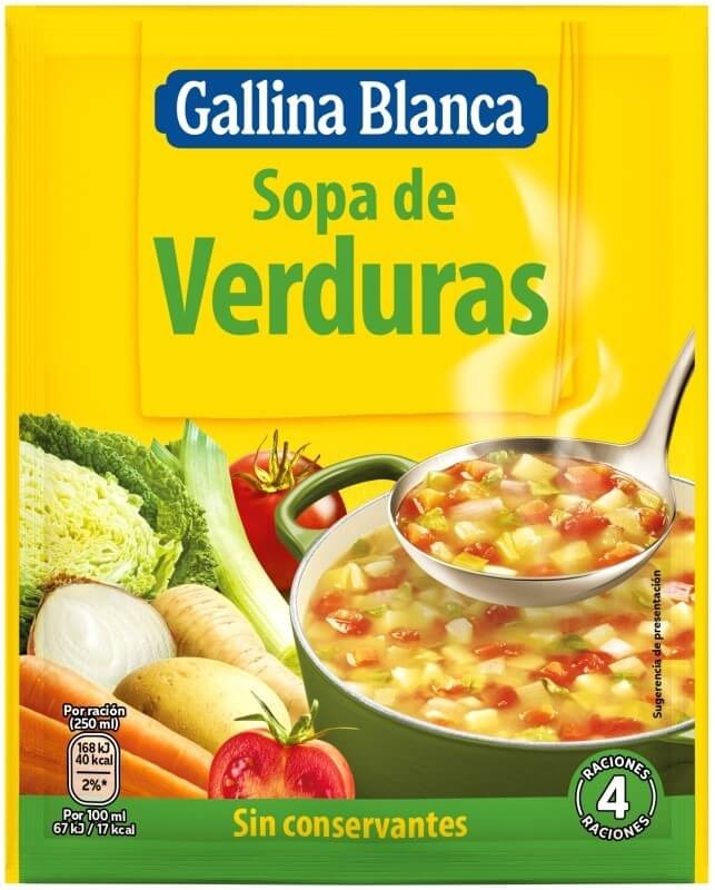 Gallina Blanca Sopa de Verduras 51G – Delicioso Sabor y Comodidad en Cada Cucharada
