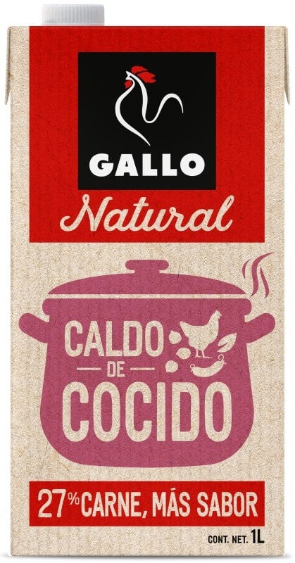 Gallo Natural Caldo de Cocido 27% Carne 1 L