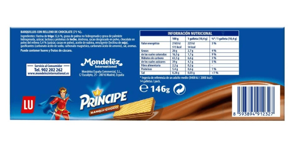 Principe Barqui-Choco 145 gr