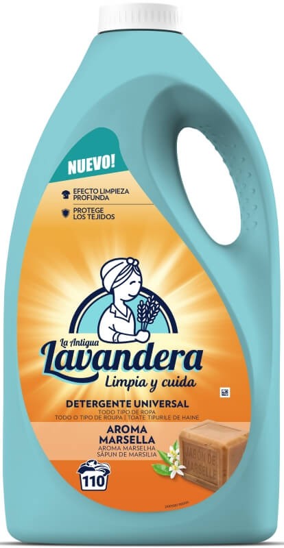 La Antigua Lavandera Detergente Líquido Aroma Marsella 4,95L 110D