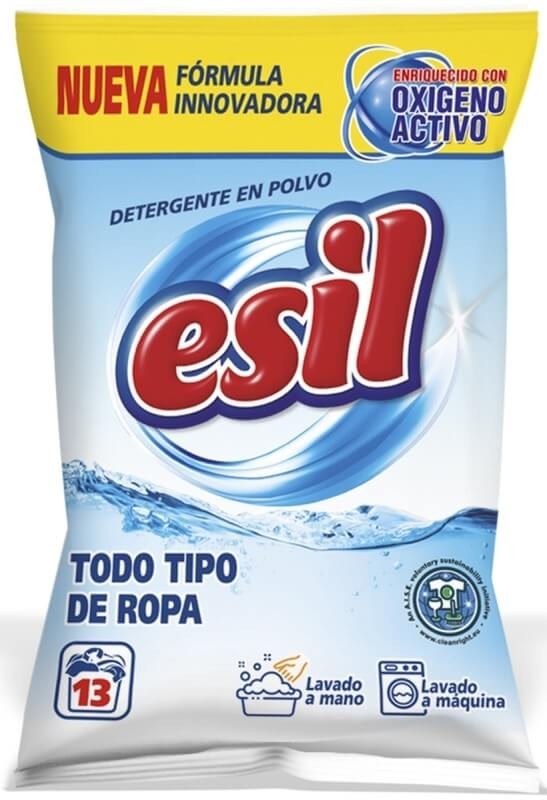 Esil Detergente en Polvo para Todo Tipo de Ropa 13 Lavados - Fórmula Innovadora con Oxígeno Activo