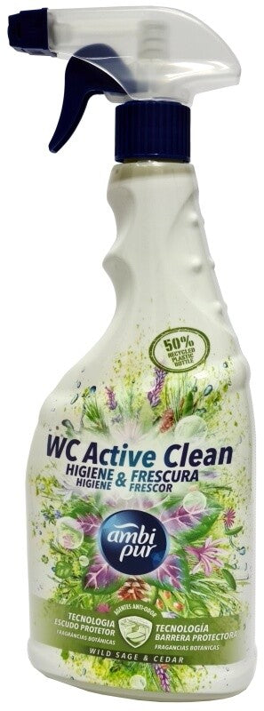 Ambi Pur WC Active Clean Wild Sage Spray Limpiador WC 750 ml – Higiene y Frescura con Fragancia Botánica