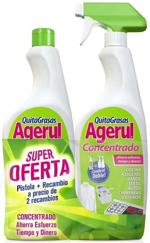Agerul Quitagrasas Concentrado Pistola 750 ml + Recambio