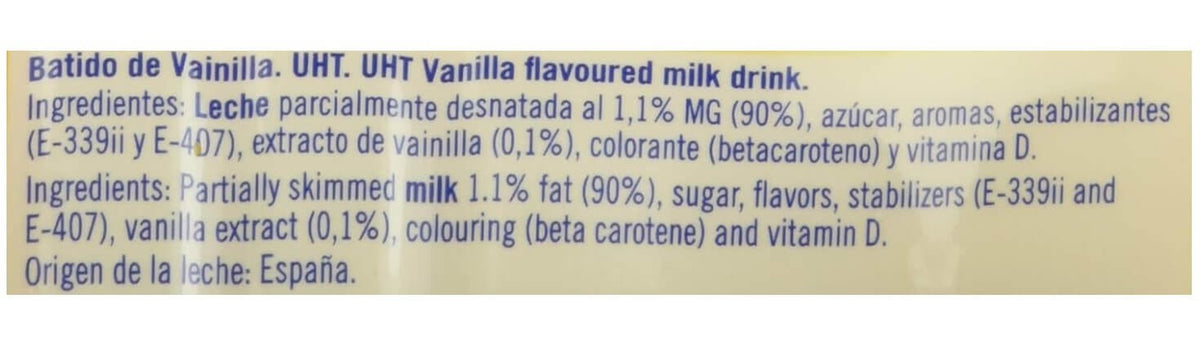 Puleva Batido de Vainilla Pack 6x1L – Sabor Auténtico con 90% Leche y 40% Menos Azúcar