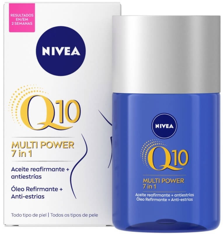 Nivea Q10 Multi Power 7 en 1 Aceite Reafirmante Antiestrías 100 ml - Belleza y Firmeza para Todo Tipo de Piel