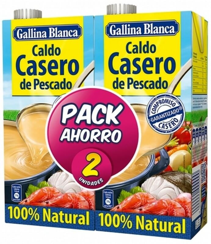 Gallina Blanca Caldo Casero de Pescado Pk2 Und x 1L