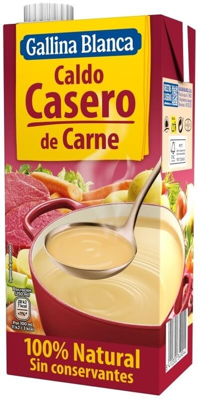 Gallina Blanca Caldo Casero de Carne 1L