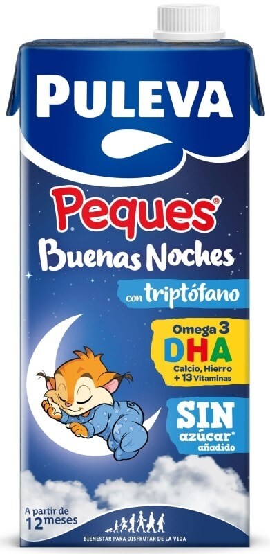 Puleva Peques Buenas Noches con Triptófano Omega 3 Sin Azúcar Pk 6 x 1L