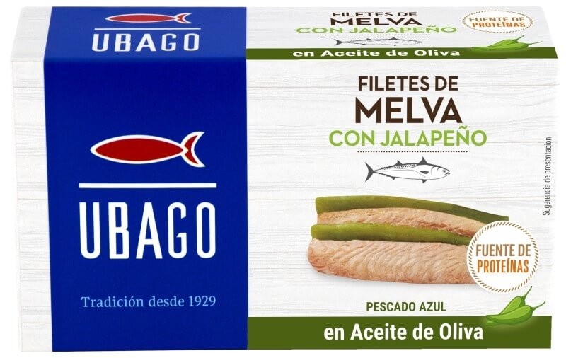 Ubago Filetes de Melva con Jalapeño en Aceite de Oliva 125G