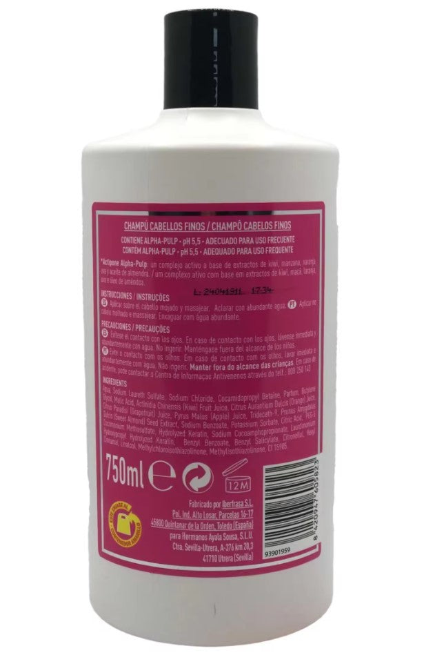 Ayala Champú Cabellos Finos con Keratina 750 ml - Volumen y Fortalecimiento para tu Cabello