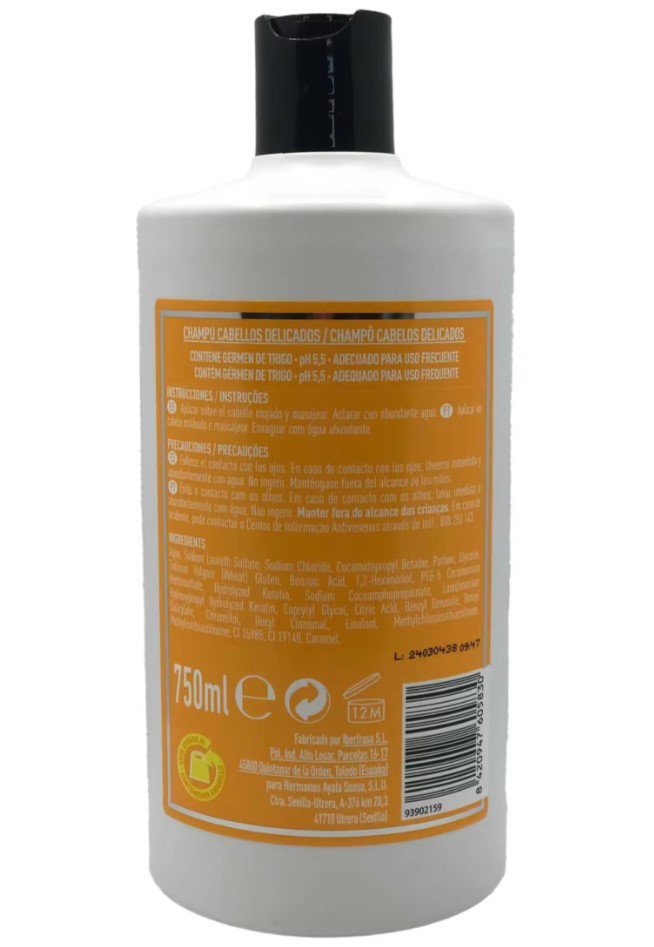 Ayala Champú Cabellos Delicados con Keratina 750 ml