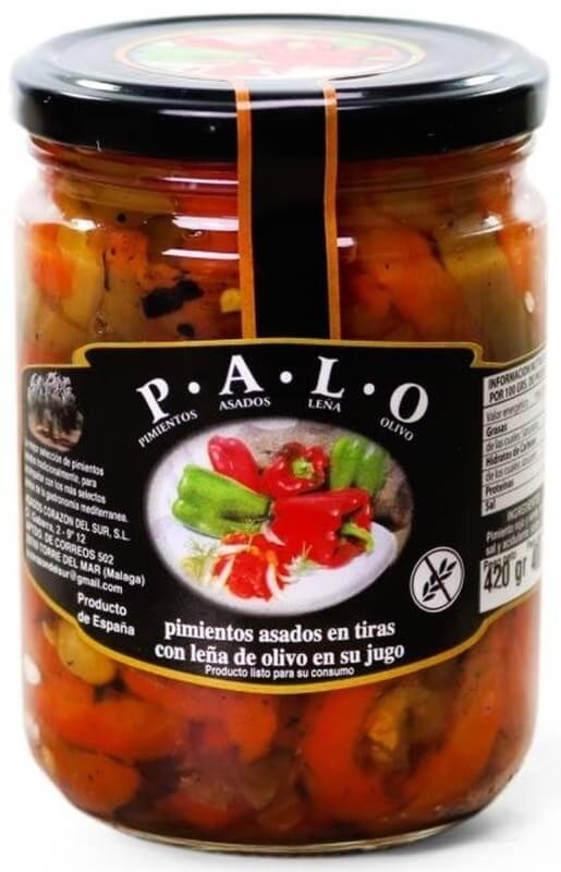 Palo Pimientos Asados en Tiras 420G