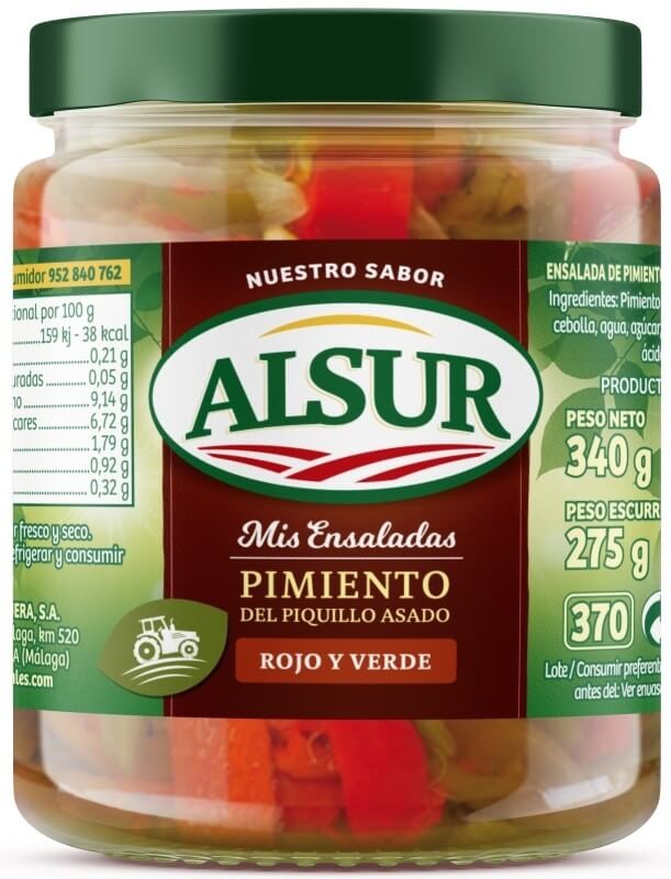 Alsur Pimiento Asado Rojo y Verde 340G