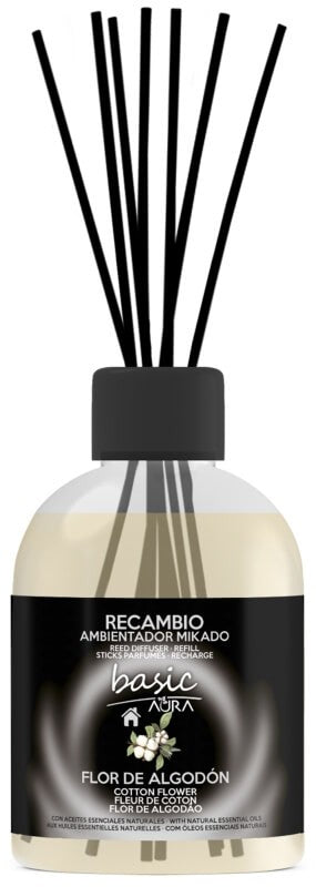 Aura Recambio Ambientador Mikado Flor de Algodón 500 ml