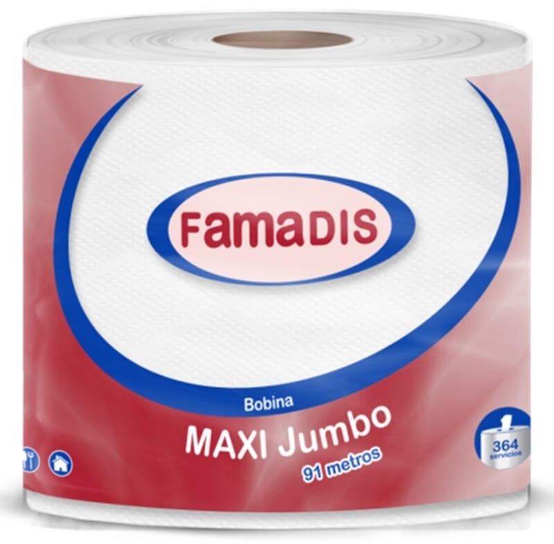 FamaDIS MAXI Jumbo Bobina de Papel Multiusos 91 metros