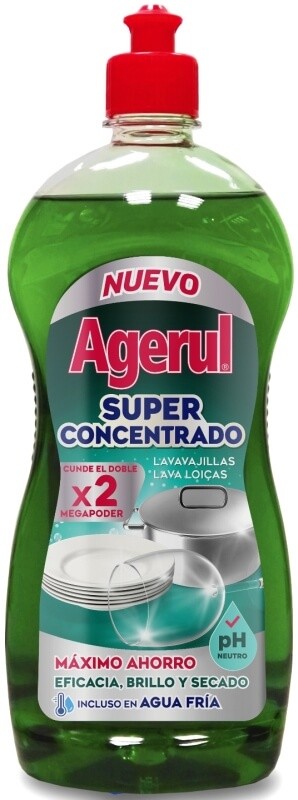 Agerul Lavavajillas Súper Concentrado 750 ml – Máxima Eficacia con el Doble de Rendimiento