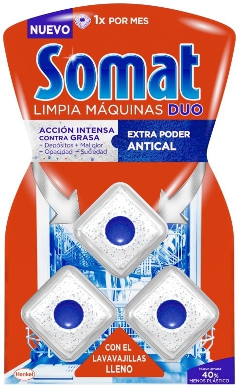 Somat Limpia Máquinas Duo 3U – Limpieza Profunda y Antical para tu Lavavajillas