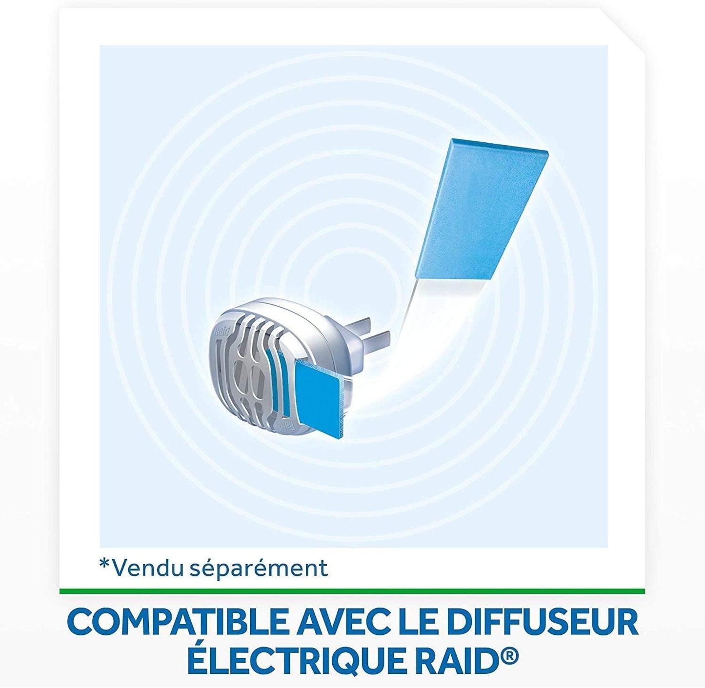 Raid Difusor Eléctrico + 10 Pastillas - Protección Rápida y Eficaz Contra Mosquitos Comunes y Tigre