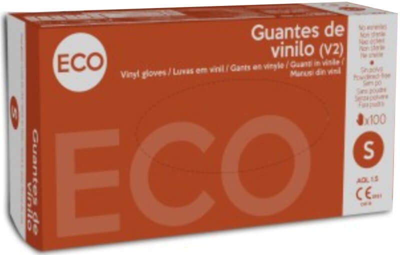 ECO Guantes de Vinilo (V2) Talla S 100U