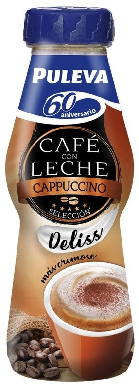 Puleva Deliss Cappuccino Café con Leche Pack 12 x 220 ml – Más Cremoso, Listo para Llevar