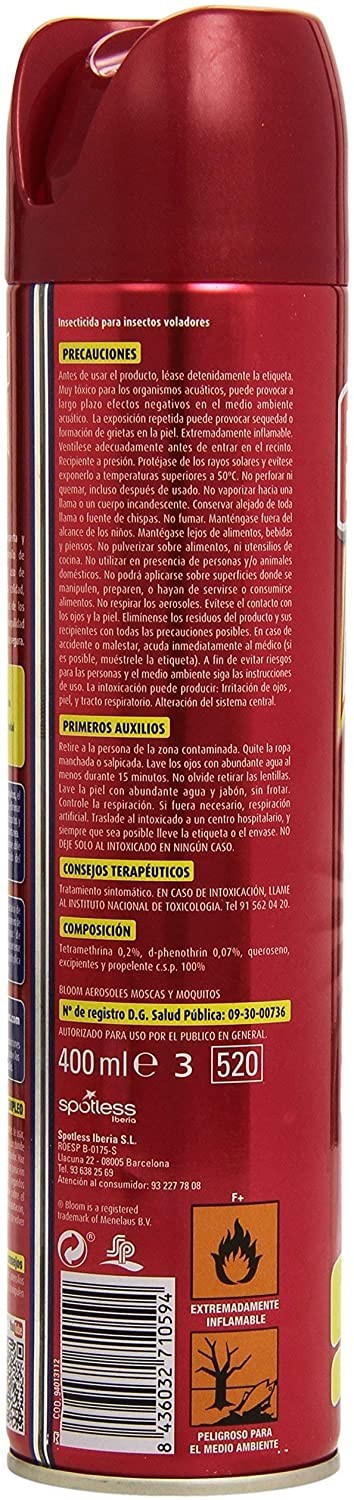 Bloom Max Moscas y Mosquitos Spray 400 ml