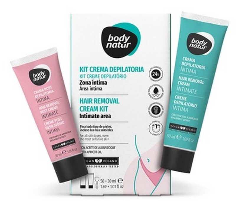 Body Natur Kit Crema Depilatoria Zona Íntima 50 ml + 30 ml