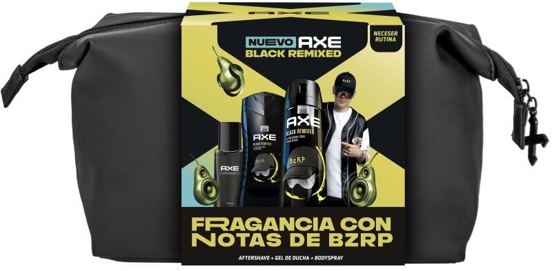 Axe Neceser Bzrp Black Remixed Deo+Gel+After