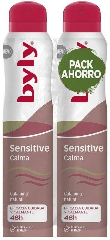 Byly Sensitive Calma Desodorante Pack 2 x 200 ml – Protección Suave y Eficaz para Pieles Sensibles