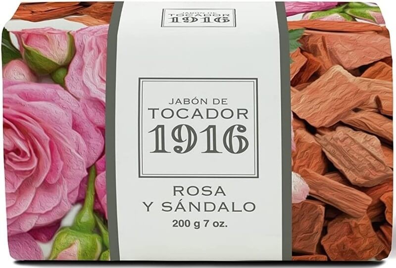 1916 Jabón de Tocador Rosa y Sándalo 200G