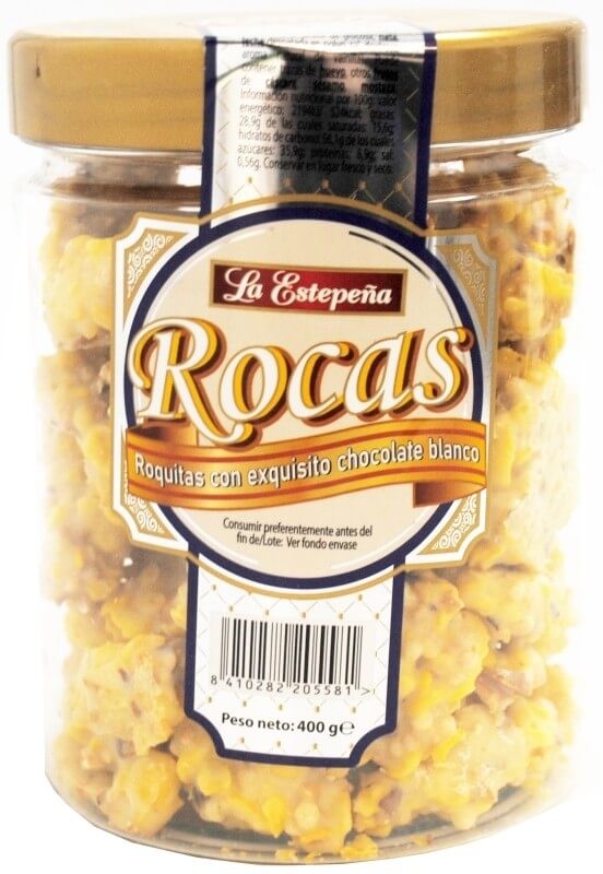 La Estepeña Roquitas con Exquisito Chocolate Blanco 400G